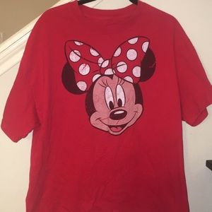 Red two sided Minnie Mouse shirt